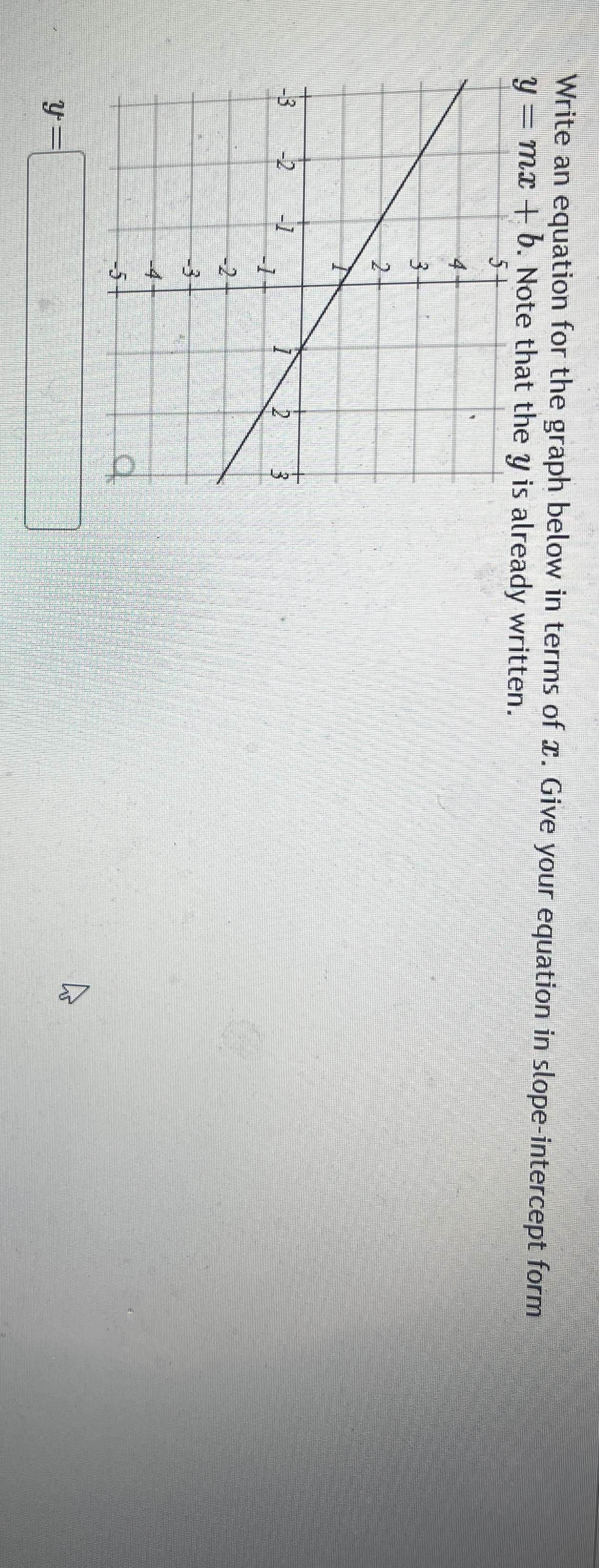 Write an equation for the graph below in terms of