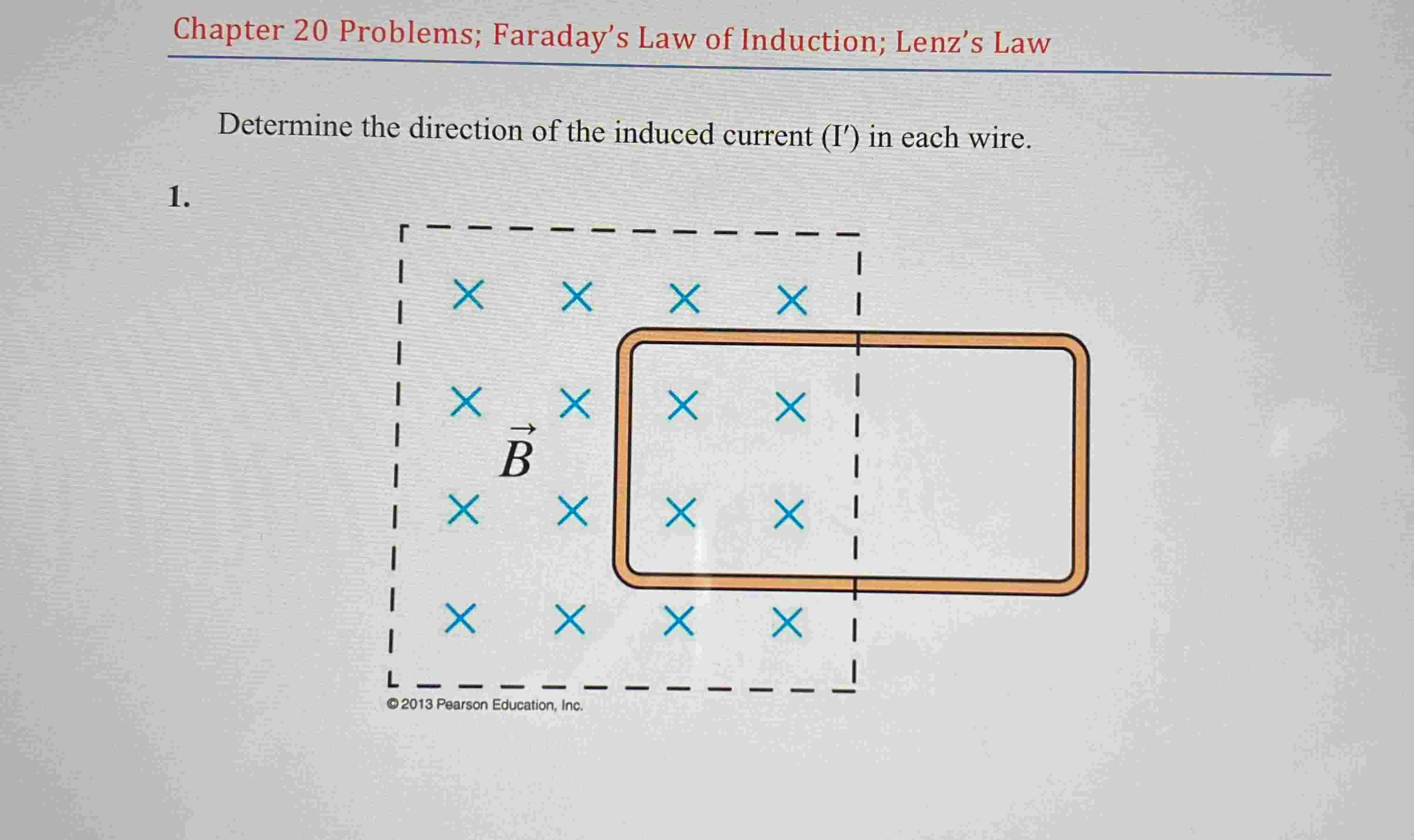 Chapter 2 0 Problems; Faraday's Law of Induction;