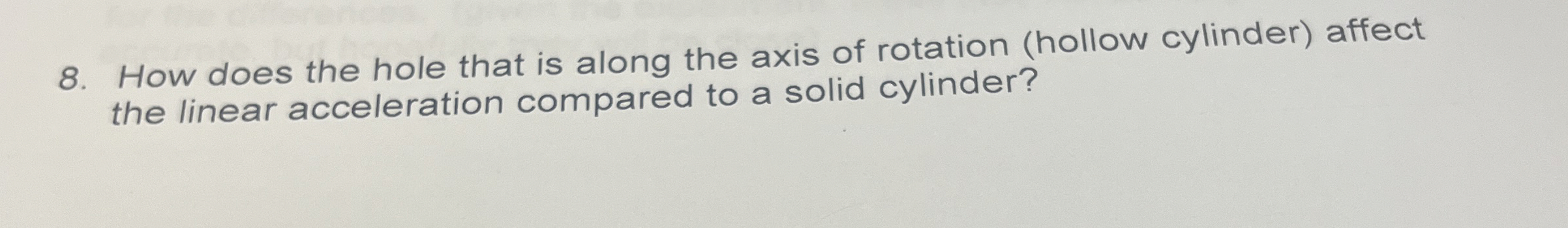 How does the hole that is along the axis of