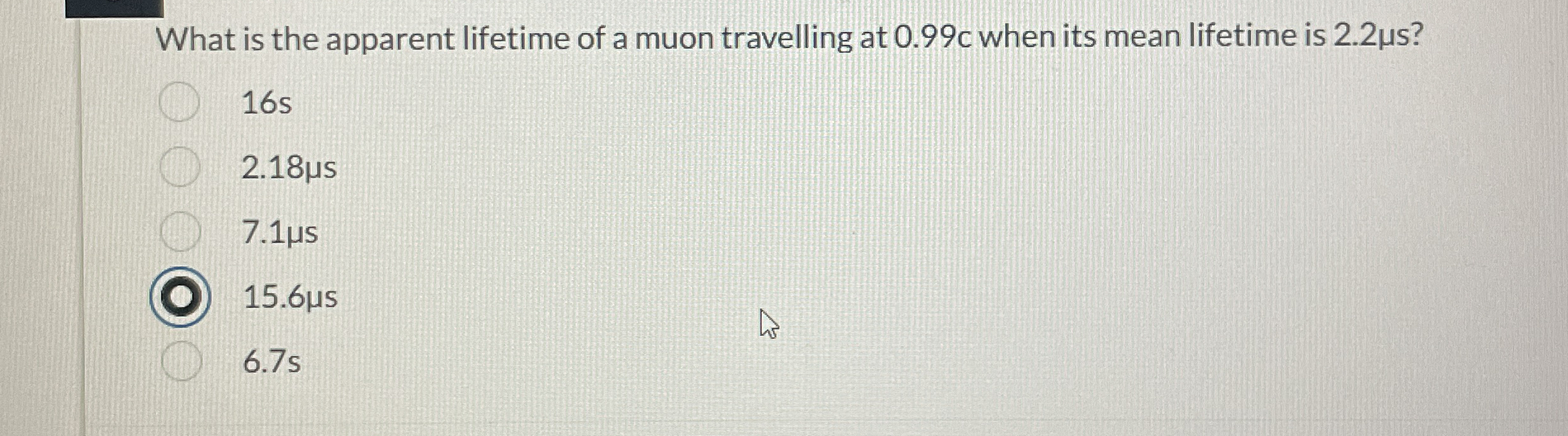 What is the apparent lifetime of a muon