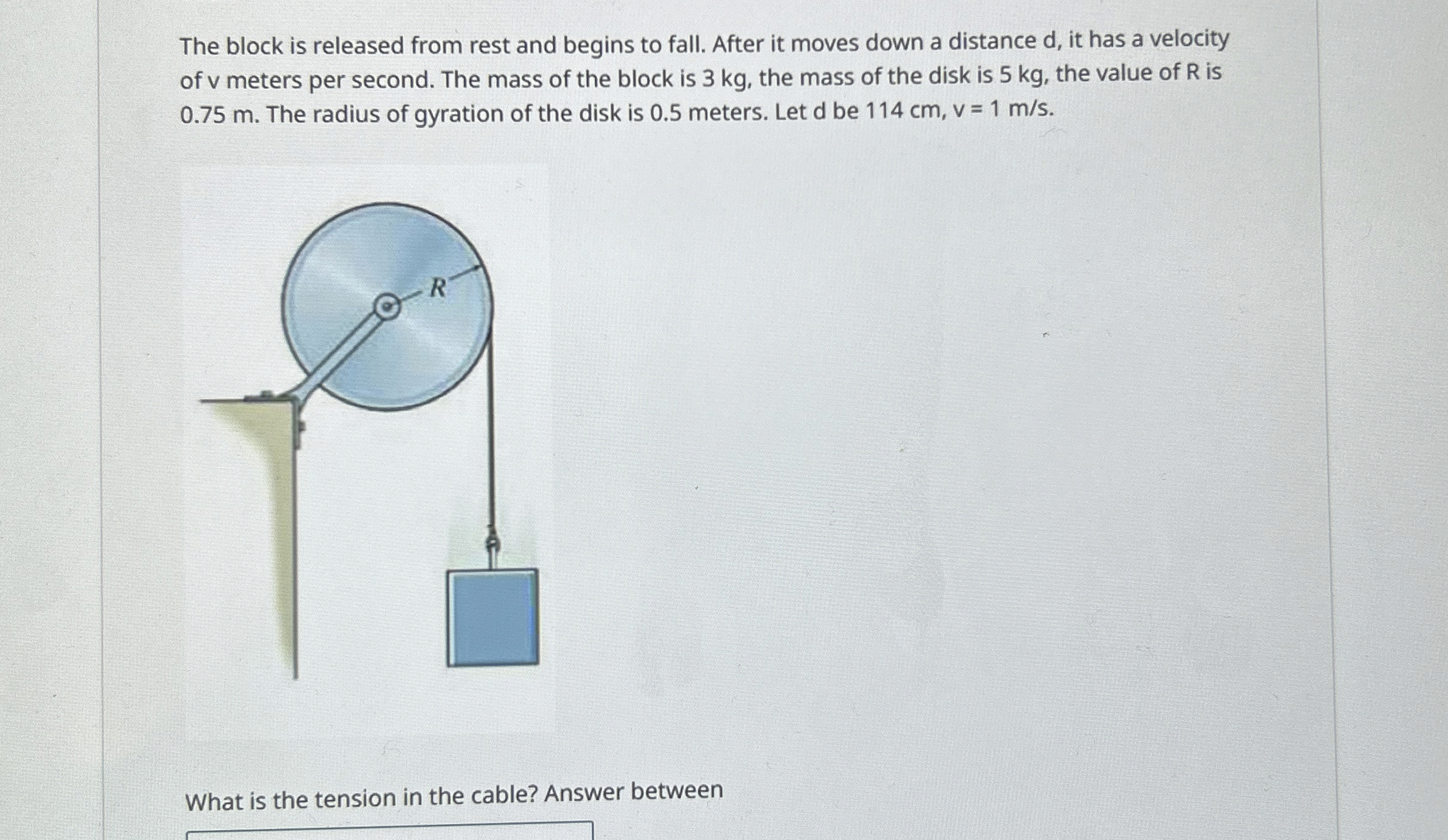 The block is released from rest and begins to