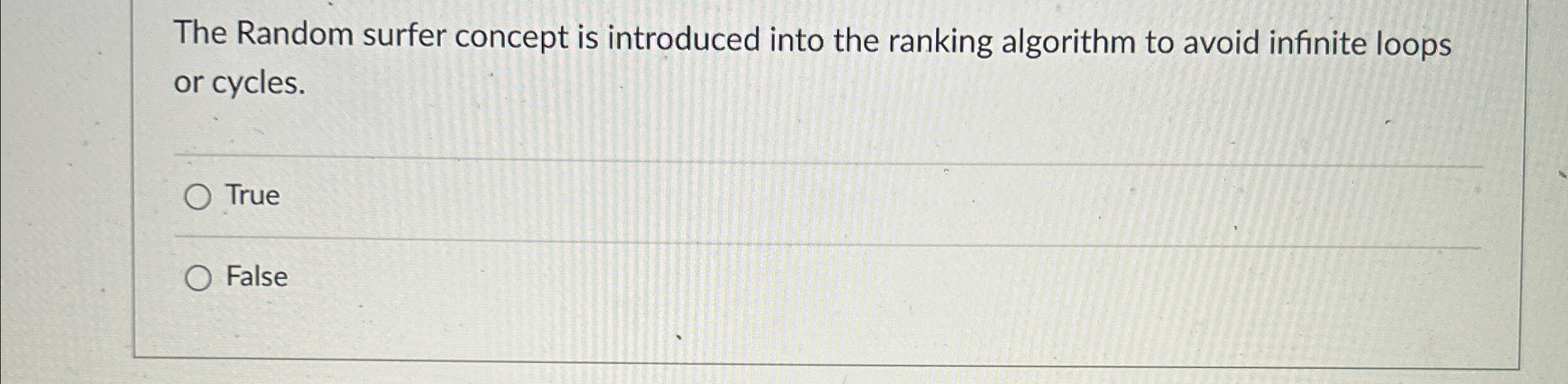 The Random surfer concept is introduced into the