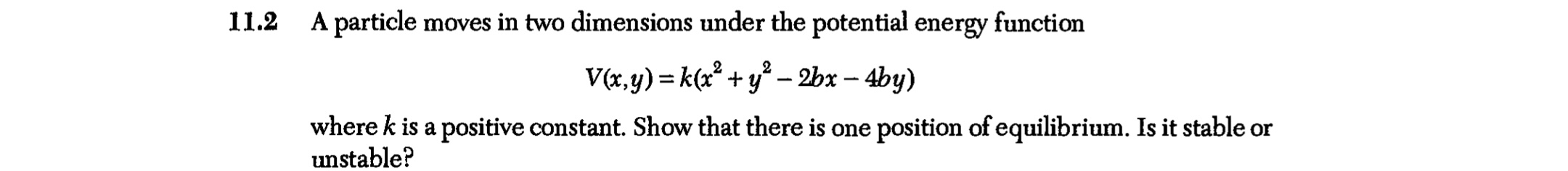 1 1 . 2 A particle moves in two dimensions under