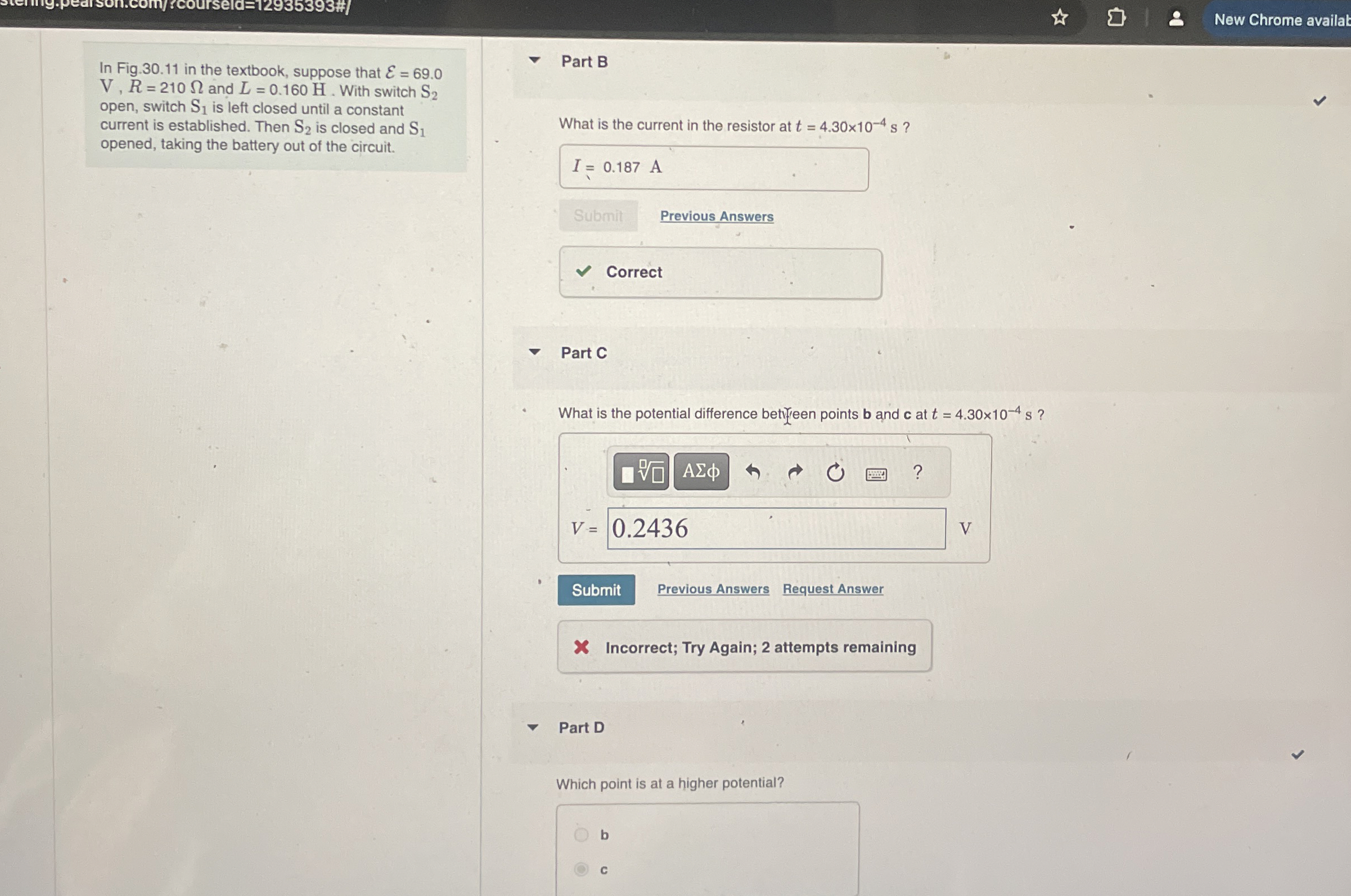 In Fig. 3 0 . 1 1 in the textbook, suppose that E