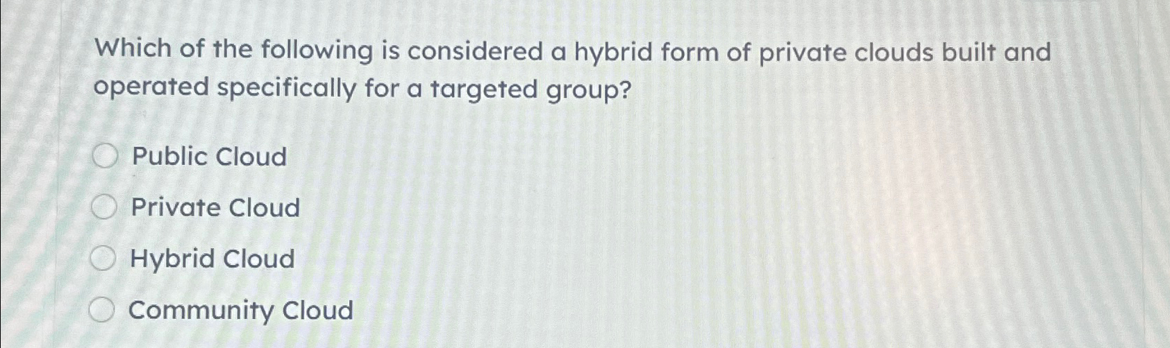 Which of the following is considered a hybrid