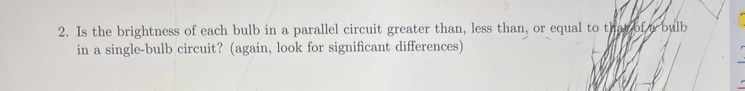 Is the brightness of each bulb in a parallel