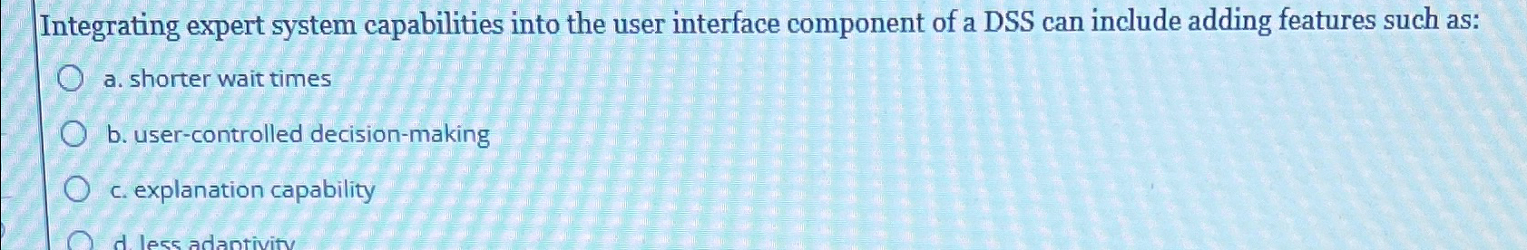 Integrating expert system capabilities into the