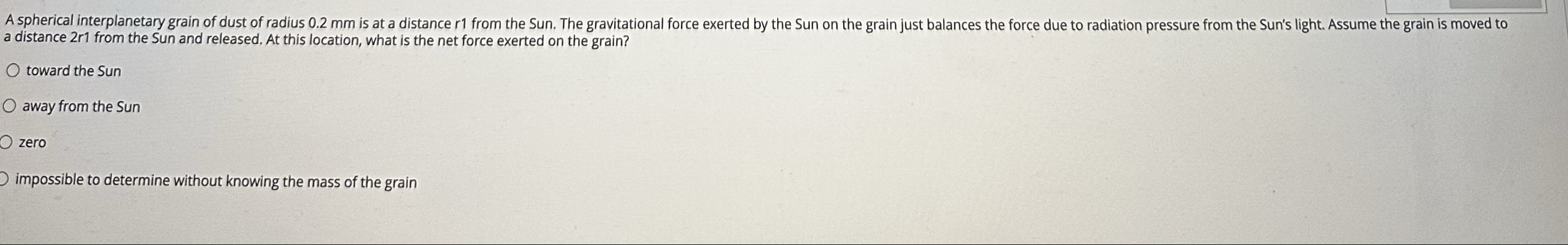 5 points a distance 2 r 1 from the Sun and