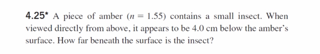 4 . 2 5 * A piece of amber