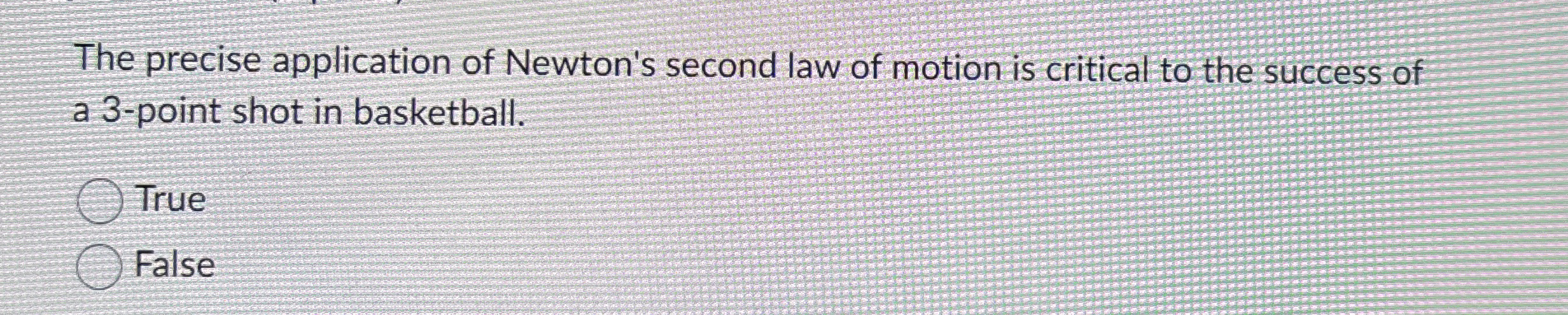 The precise application of Newton's second law of