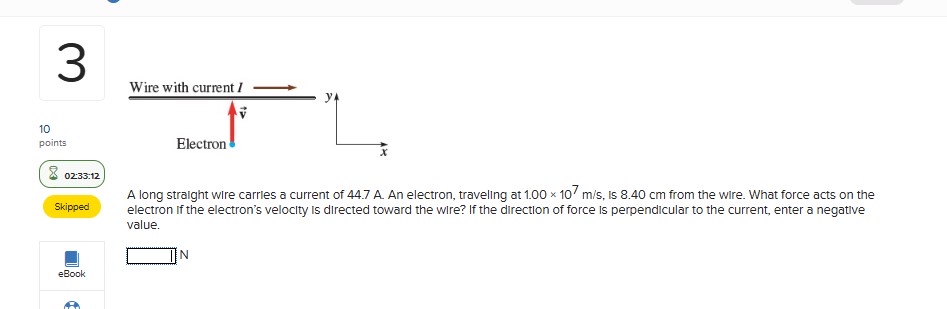 1 0 points 0 2 : 3 3 : 1 2 A long stralght wire