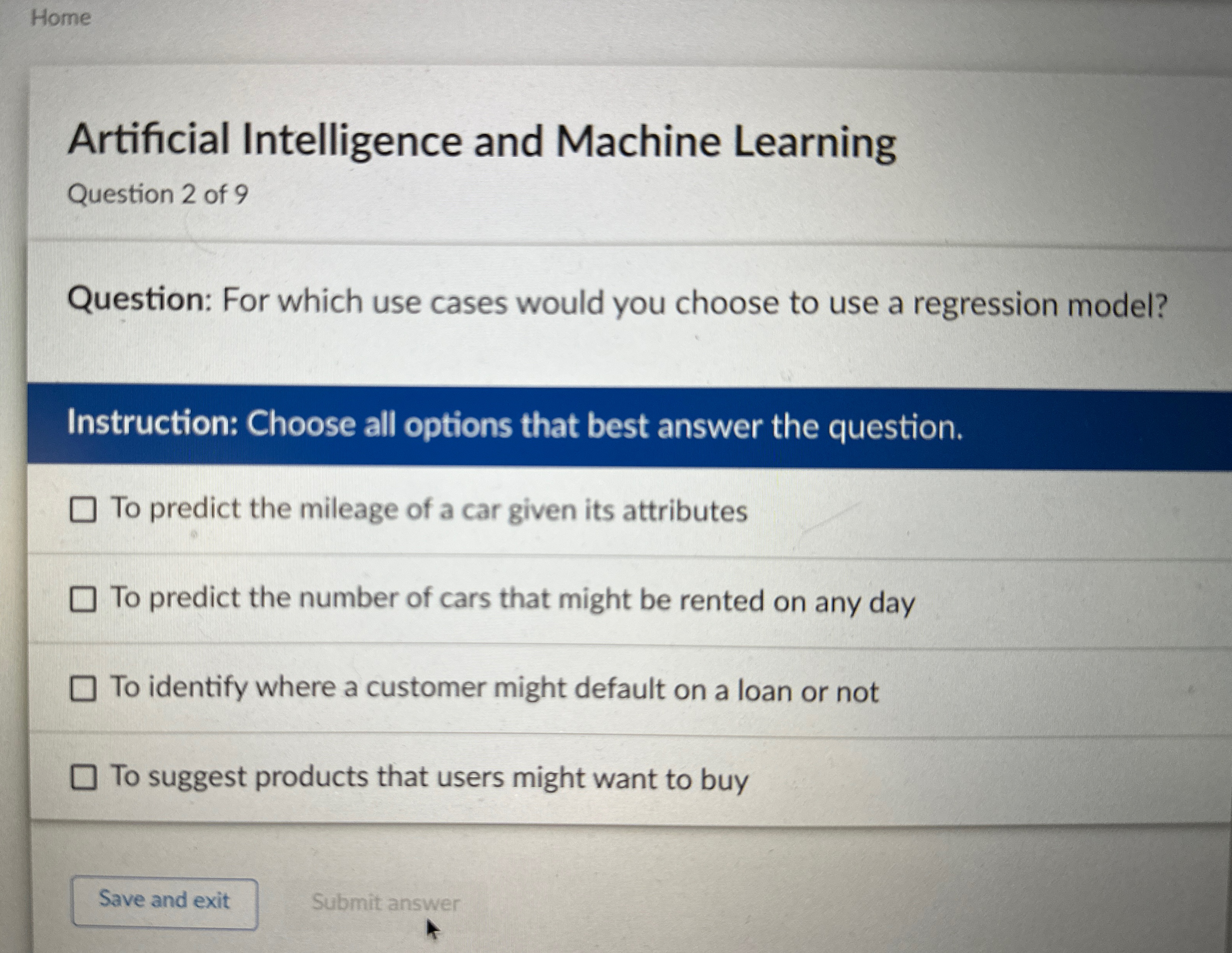 Home Artificial Intelligence and Machine Learning