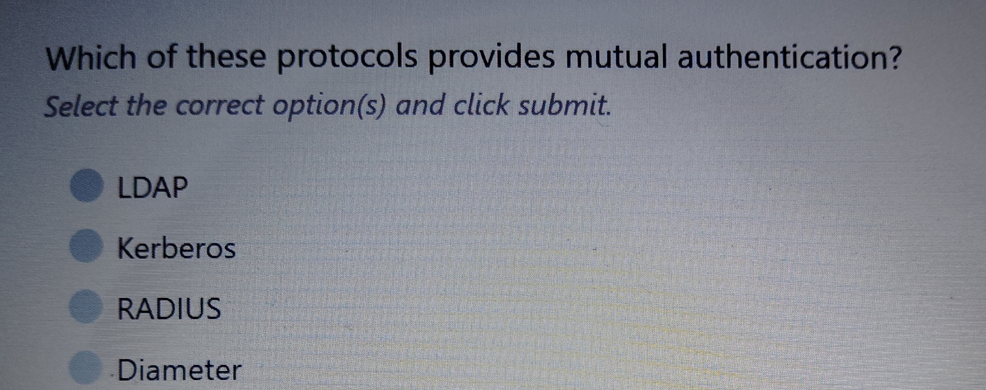 Which of these protocols provides mutual