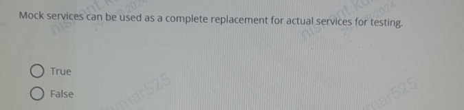 Mock services can be used as a complete