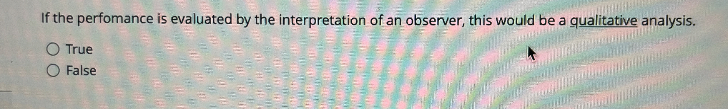 If the perfomance is evaluated by the