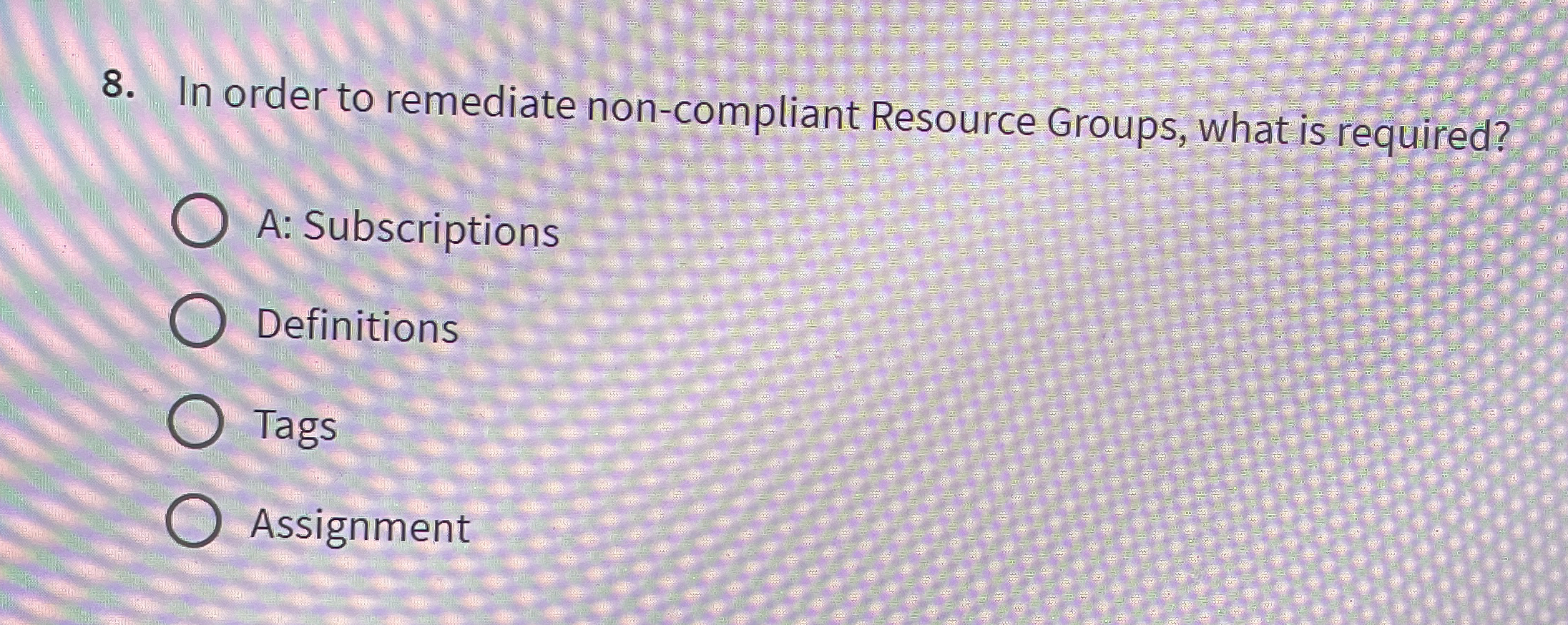 In order to remediate non - compliant Resource