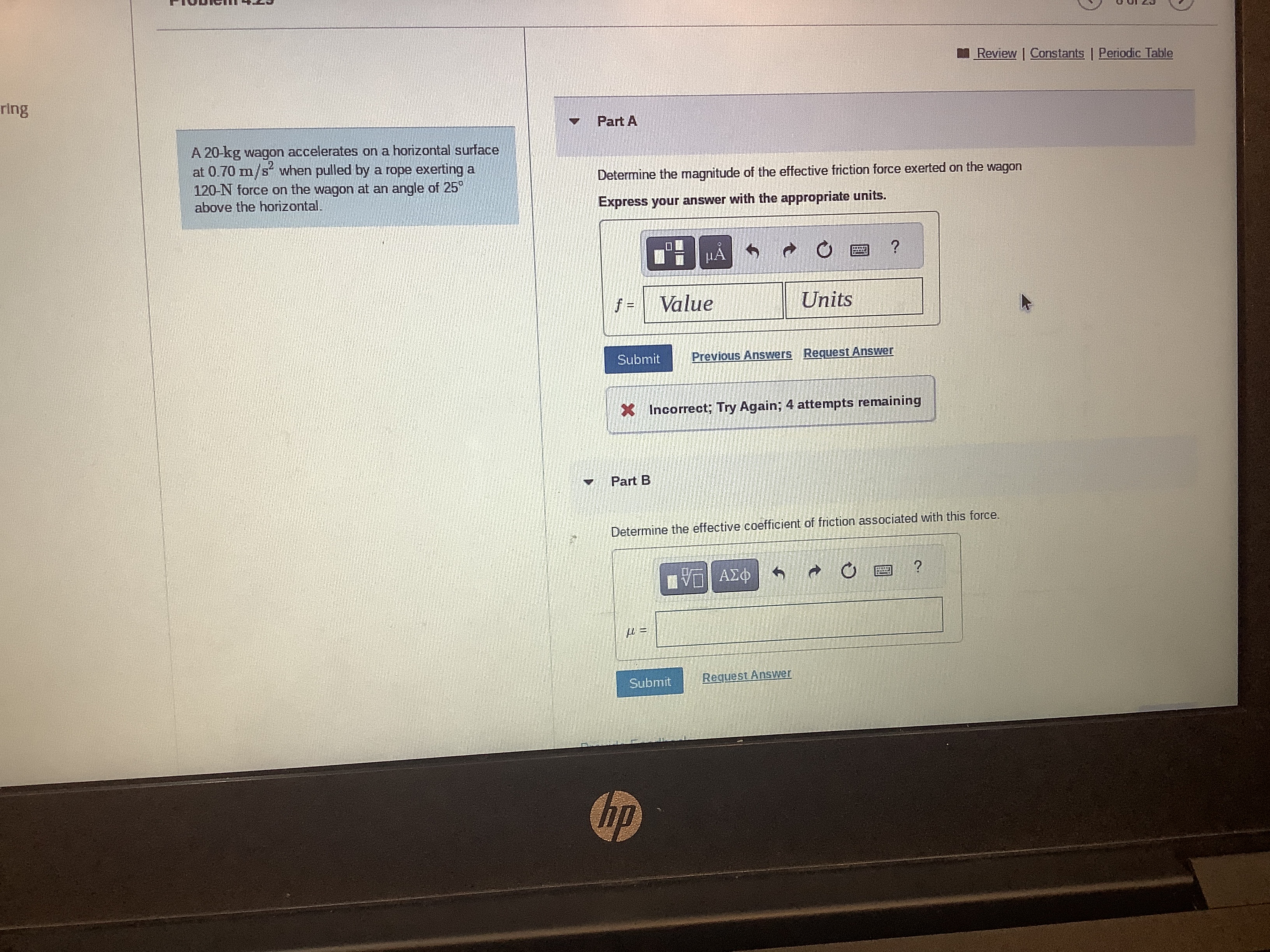 Please show work and answer both parts A 2 0 - kg