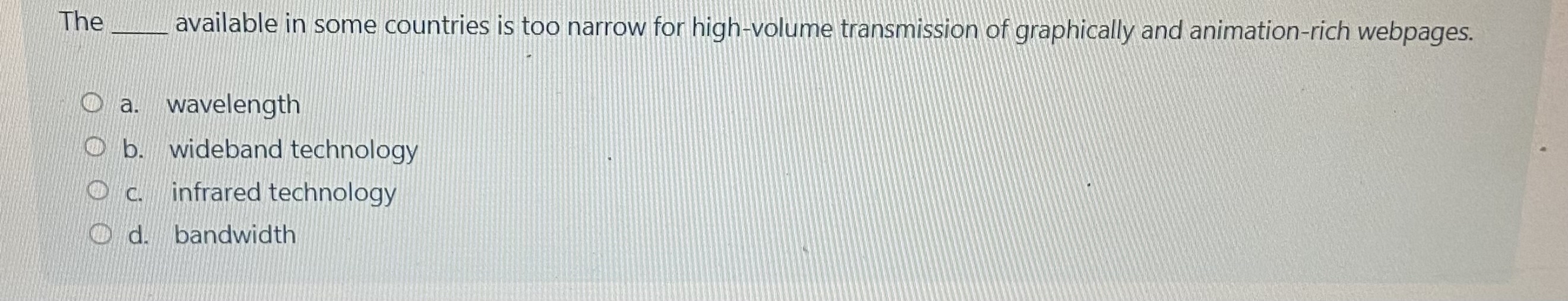 The available in some countries is too narrow for
