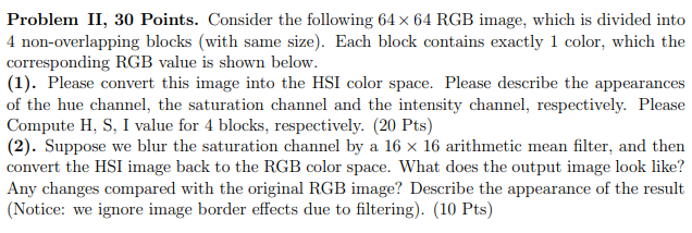 Problem II , 3 0 Points. Consider the following 6
