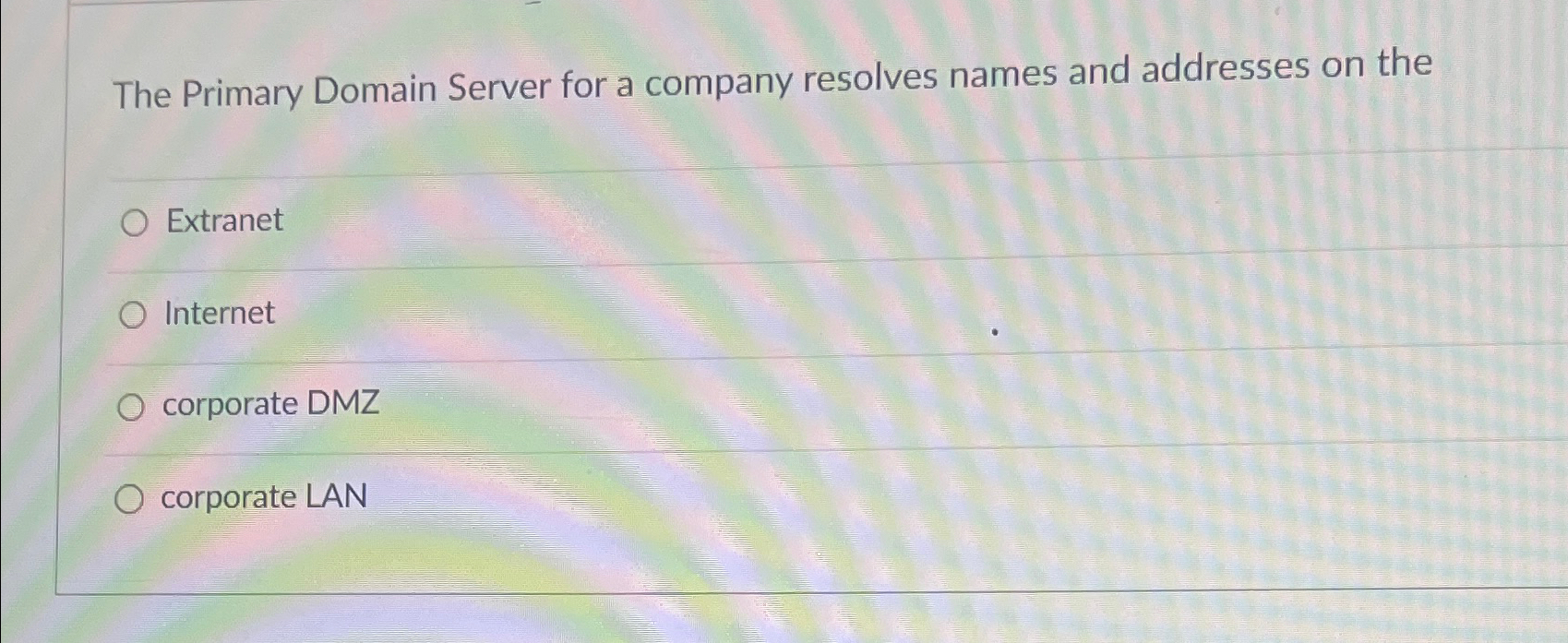 The Primary Domain Server for a company resolves