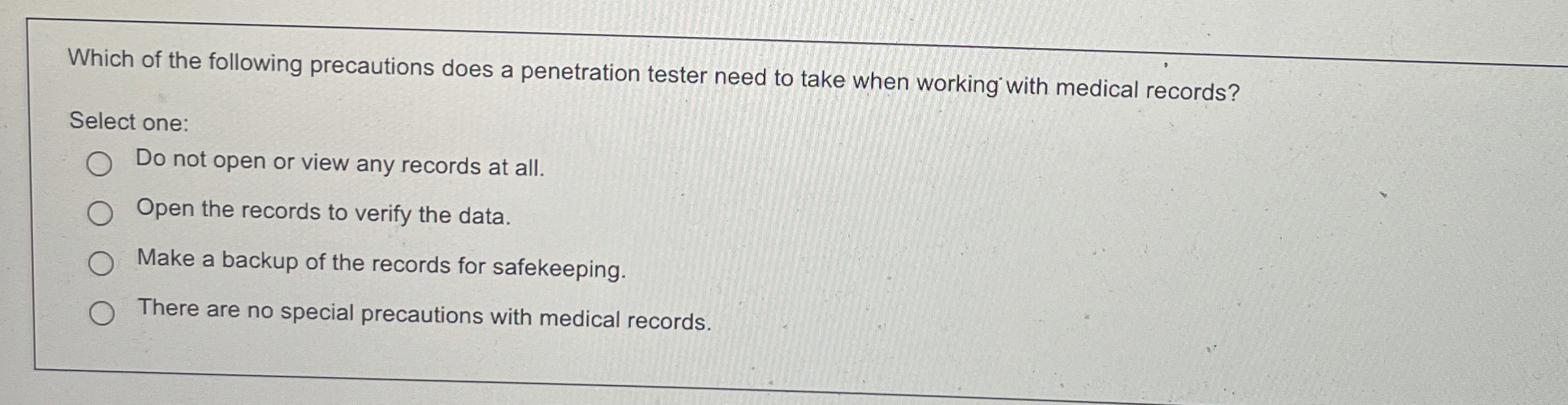 Which of the following precautions does a