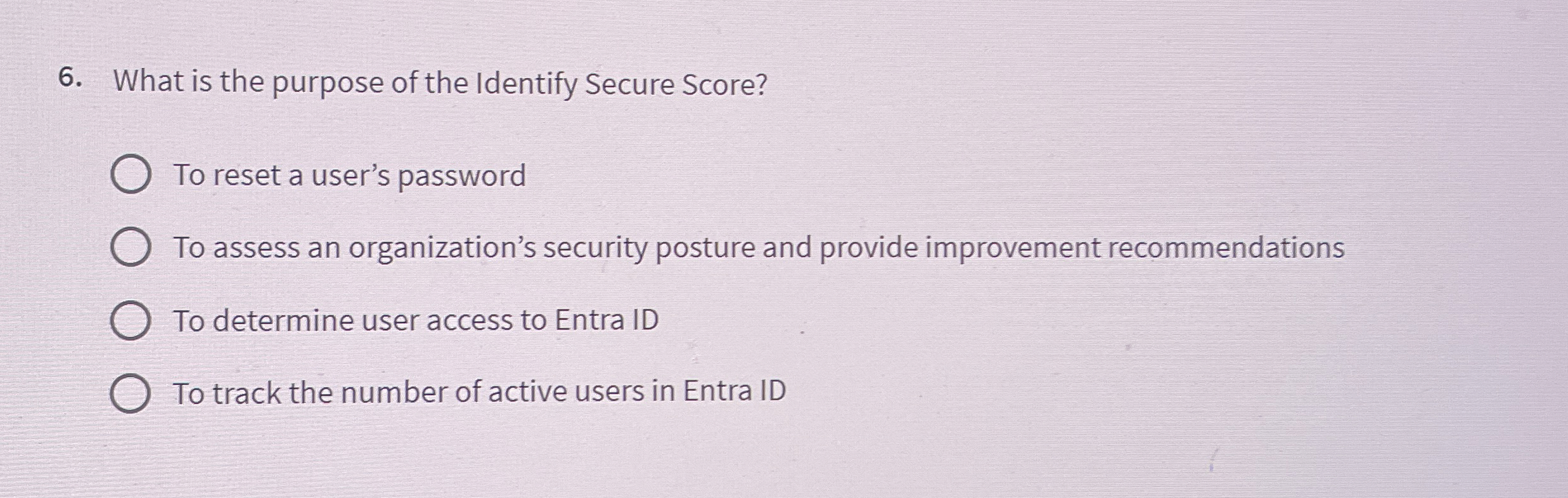 What is the purpose of the Identify Secure Score?