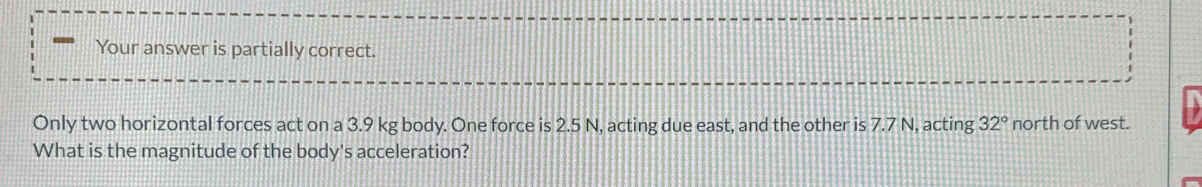 Your answer is partially correct. Only two