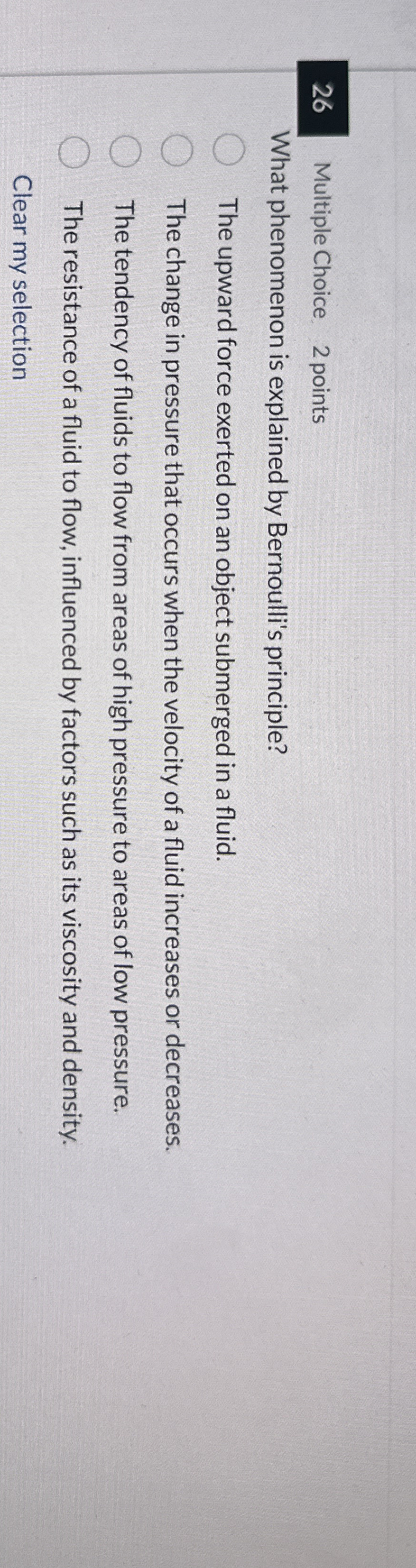 2 6 Multiple Choice 2 points What phenomenon is