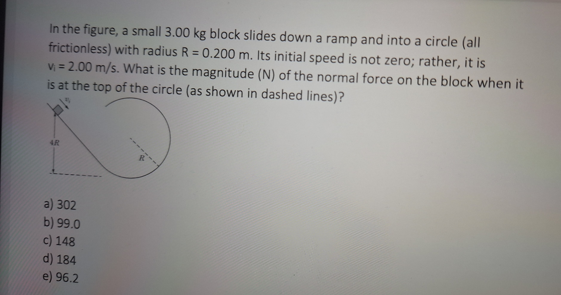 In the figure, a small 3 . 0 0 kg block slides