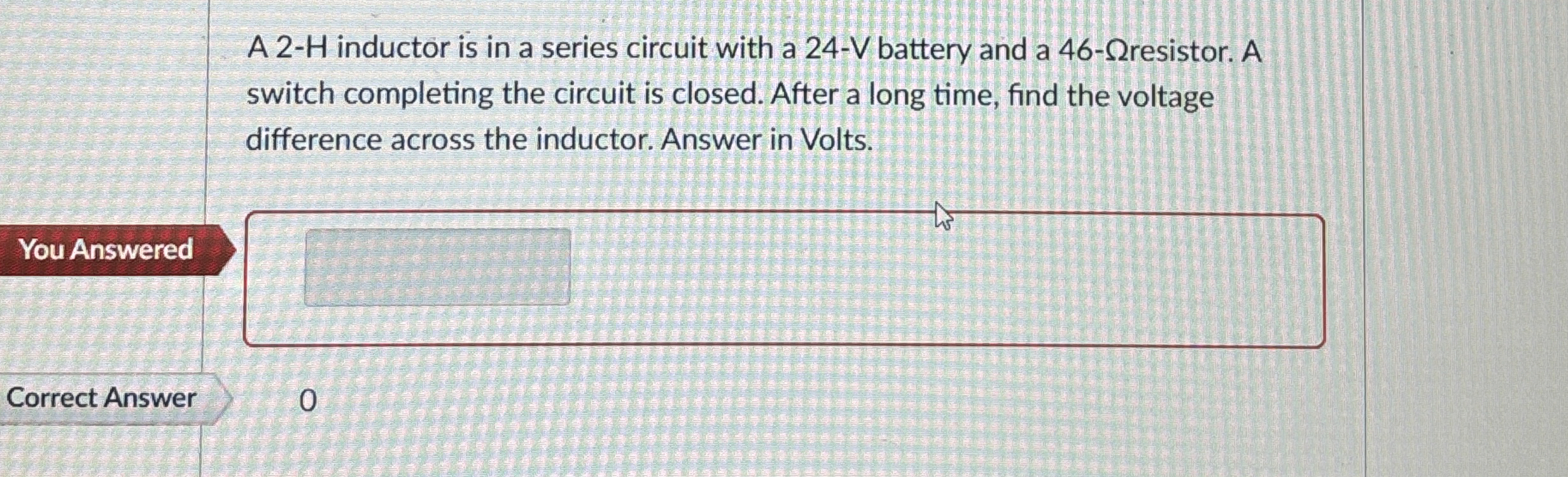 A 2 - H inductor is in a series circuit with a 2