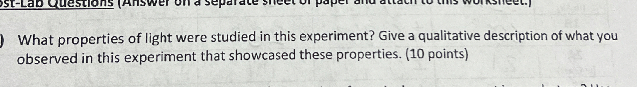 What properties of light were studied in this