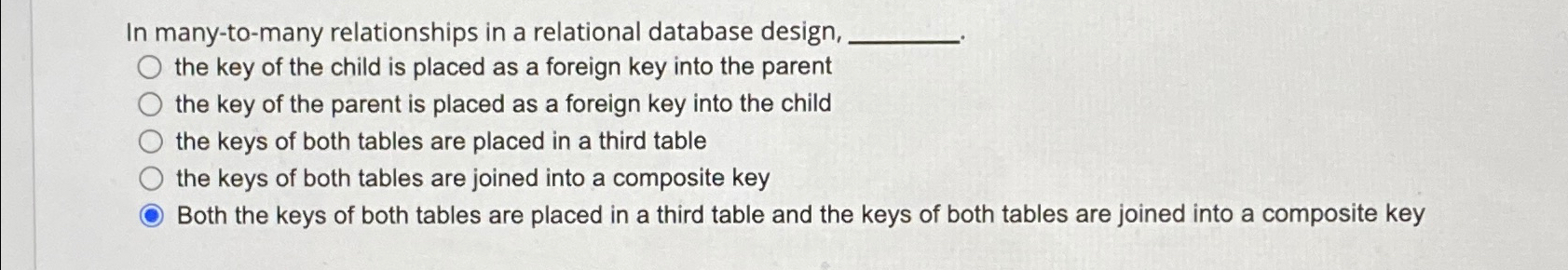 In many - to - many relationships in a relational