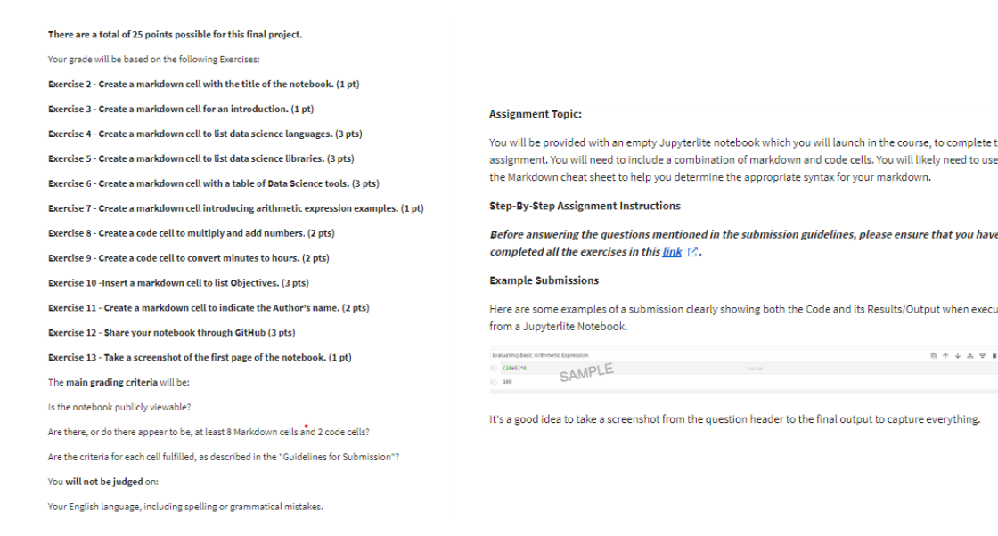 There are a total of 2 5 points possible for this