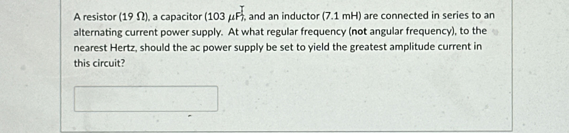 A resistor ( 1 9 ) , a capacitor ( 1 0 3 F , ,