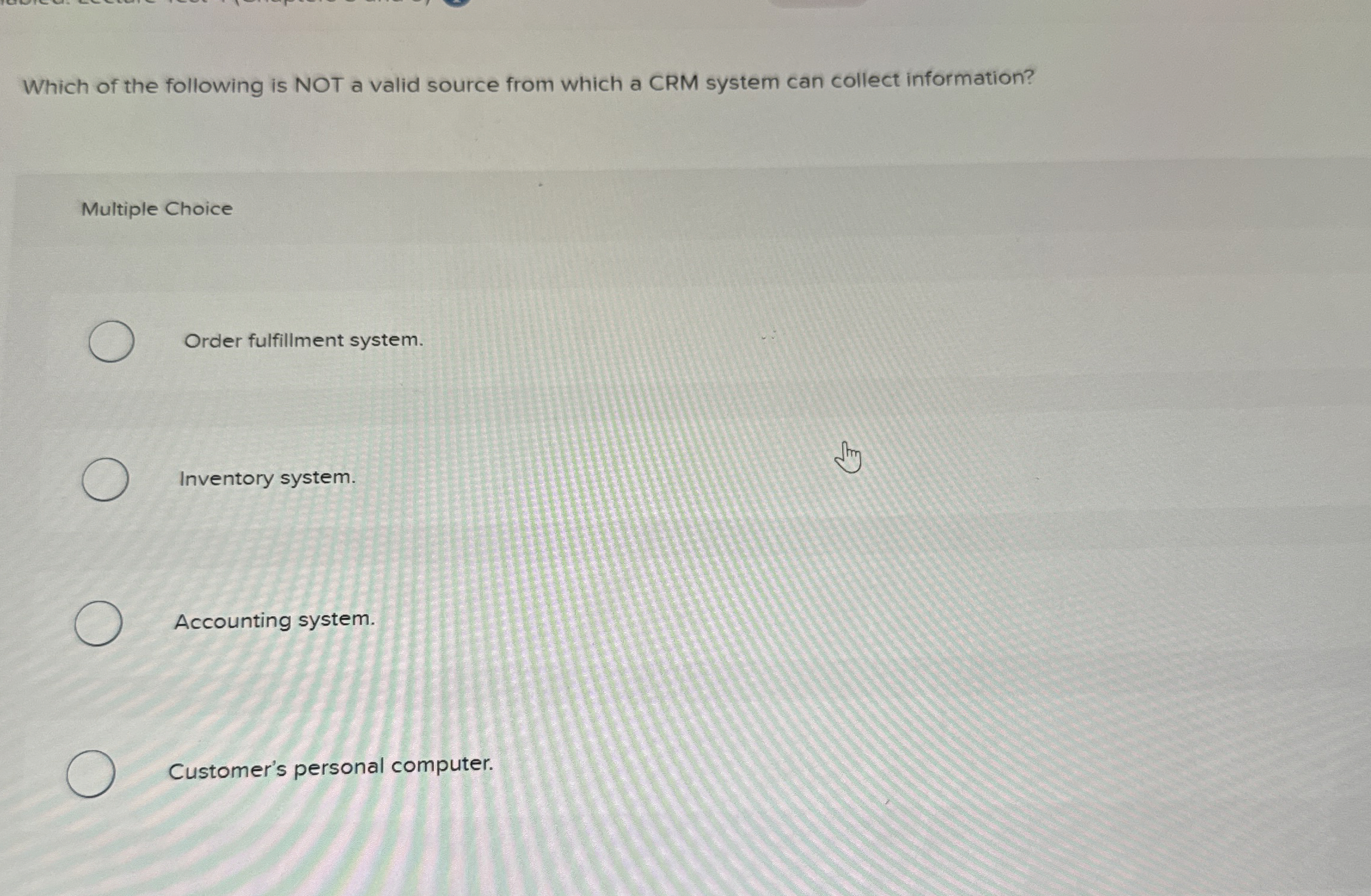 Which of the following is NOT a valid source from