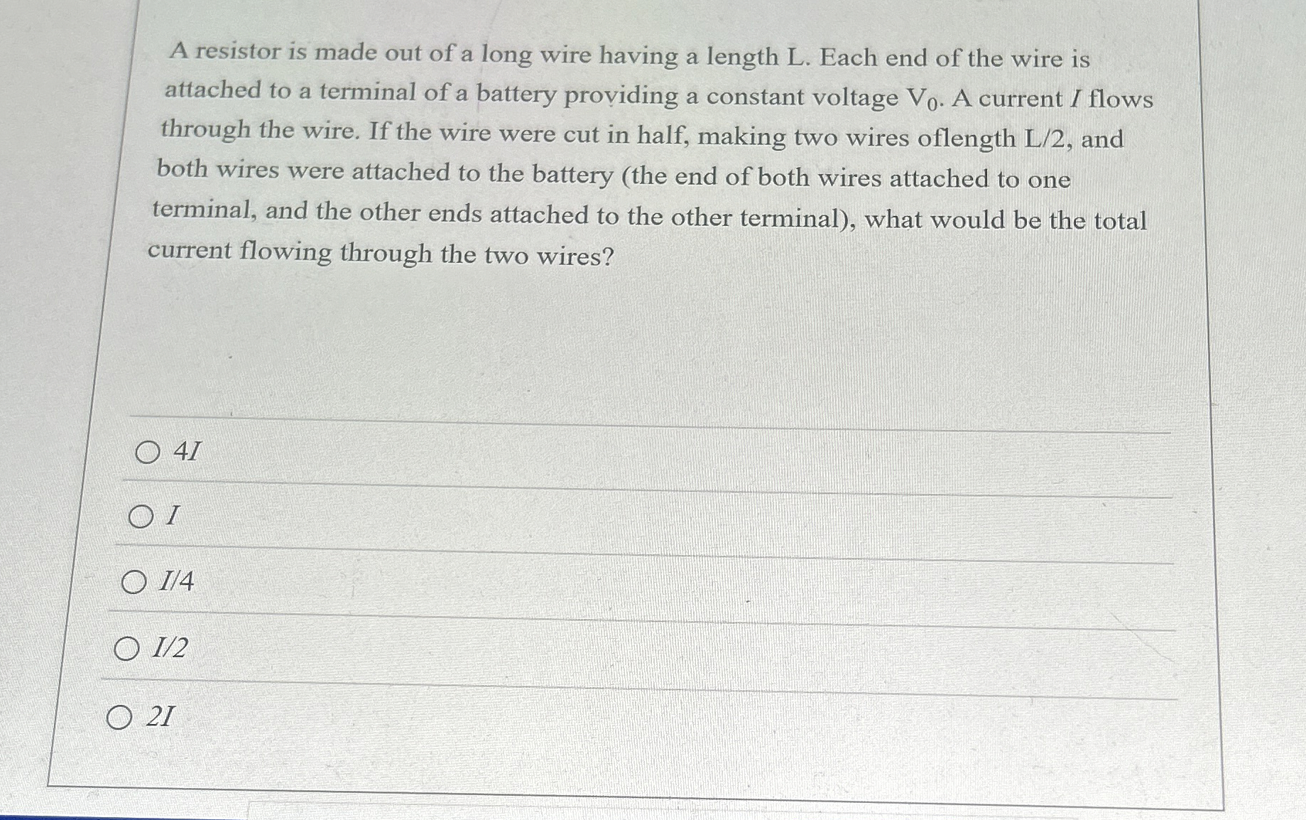 A resistor is made out of a long wire having a