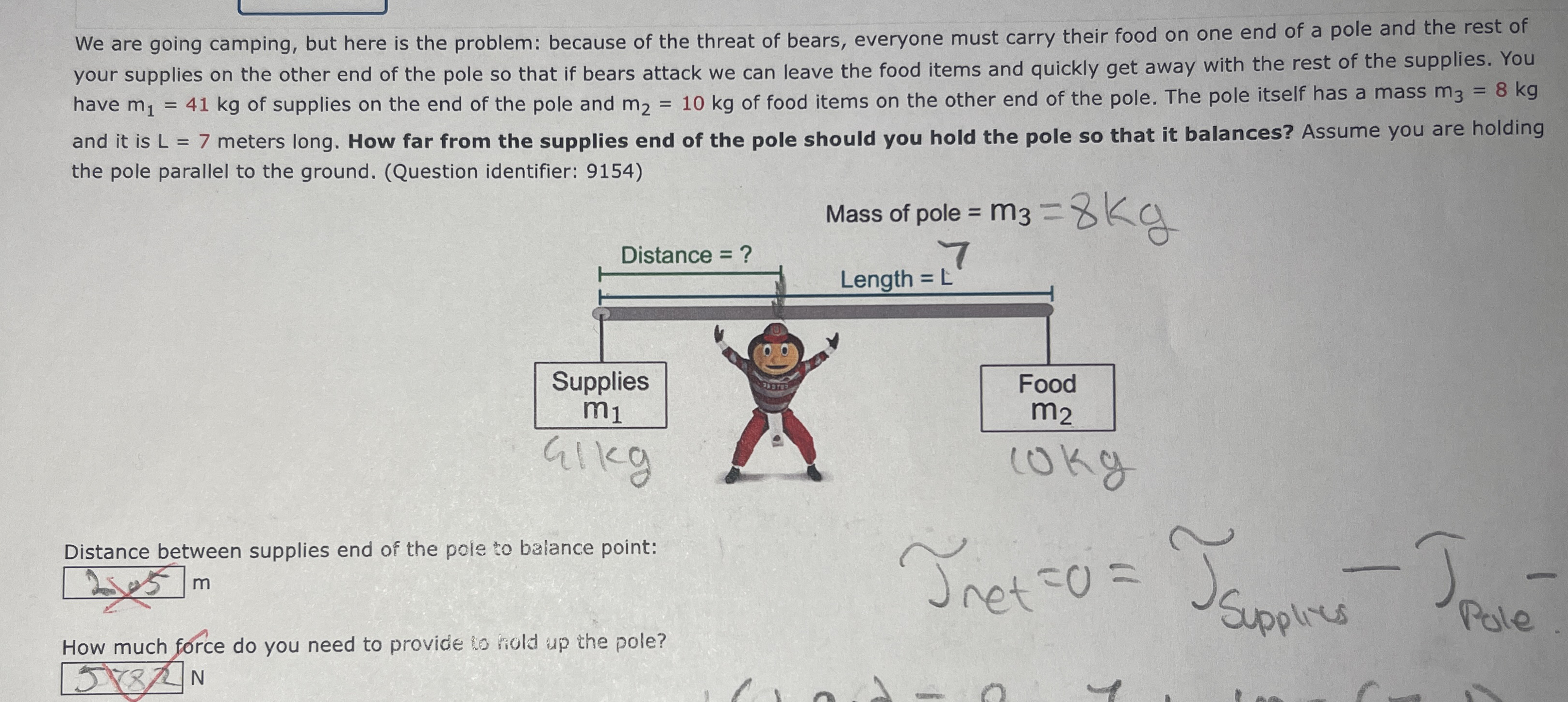 We are going camping, but here is the problem: