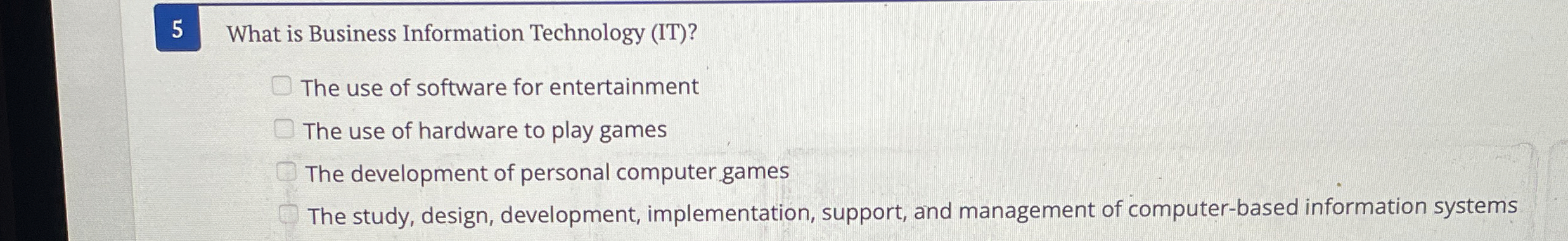 5 What is Business Information Technology ( IT )