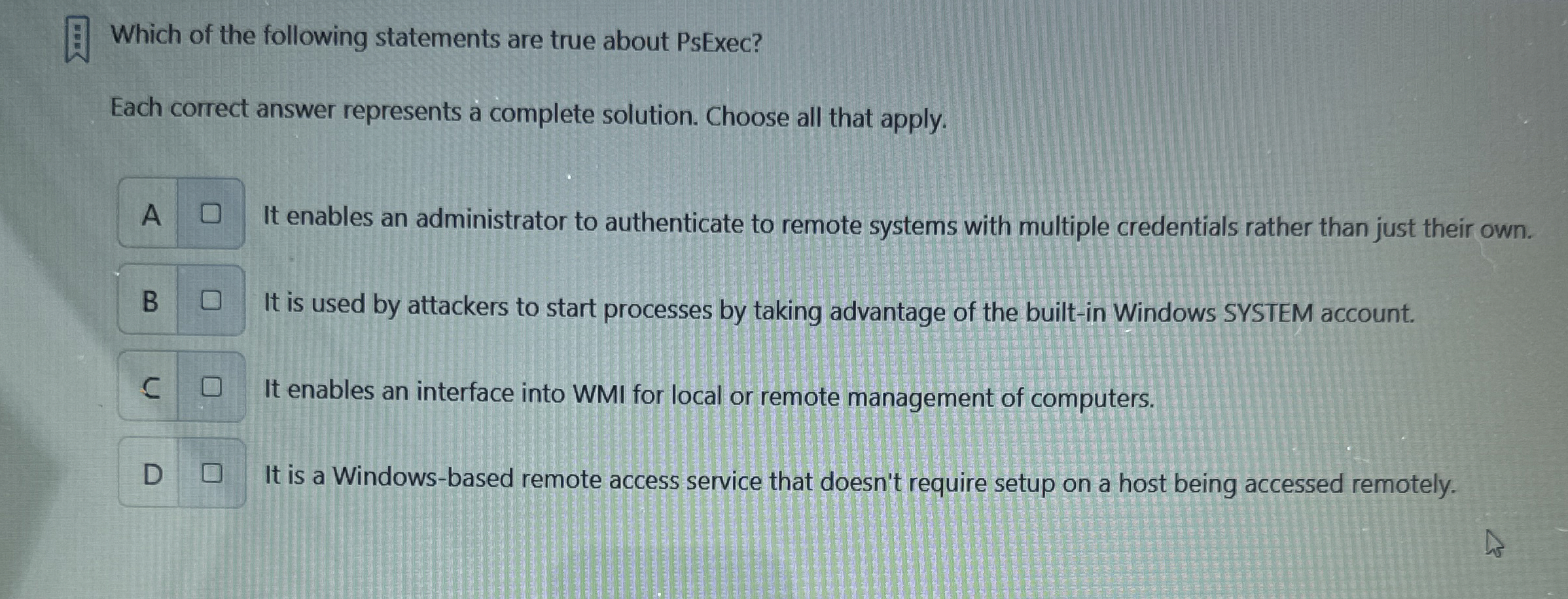 Which of the following statements are true about