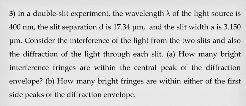 In a double - slit experiment, the wavelength of