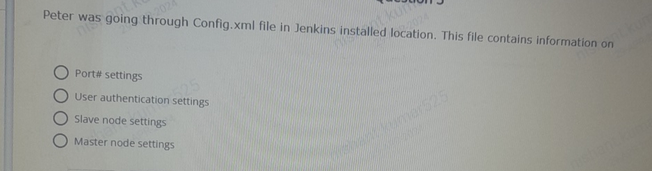 Peter was going through Config.xml file in