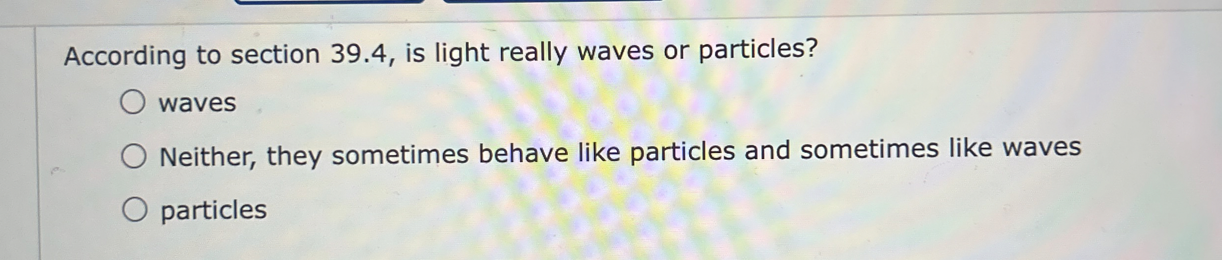 According to section 3 9 . 4 , is light really