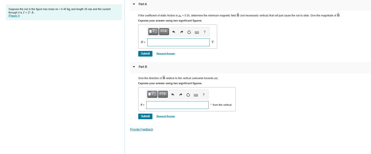 Suppose the rod in the figure has mass m = 0 . 4