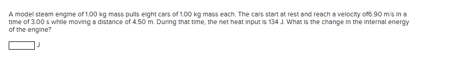 A model steam engine of 1 . 0 0 kg mass pulls