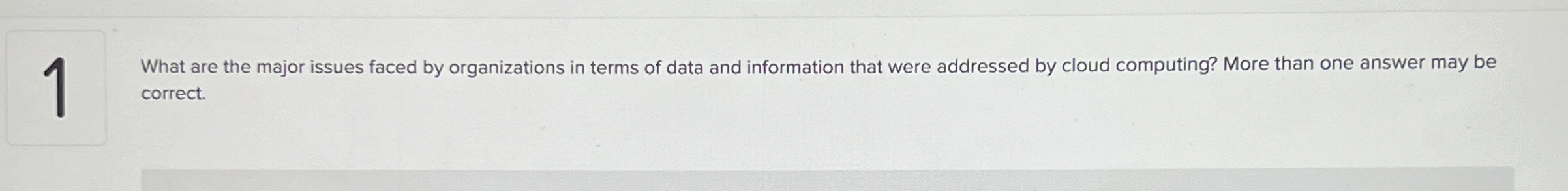 1 What are the major issues faced by