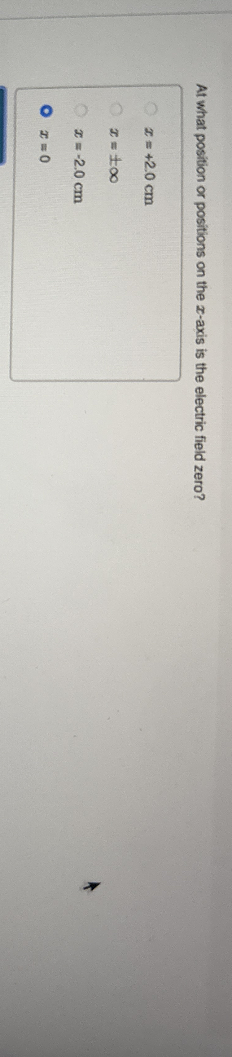 At what position or positions on the x - axis is