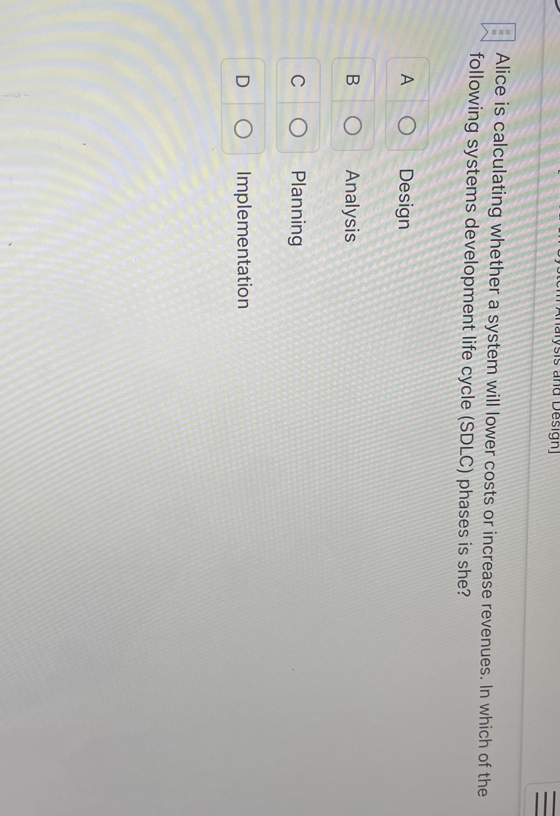 Alice is calculating whether a system will lower