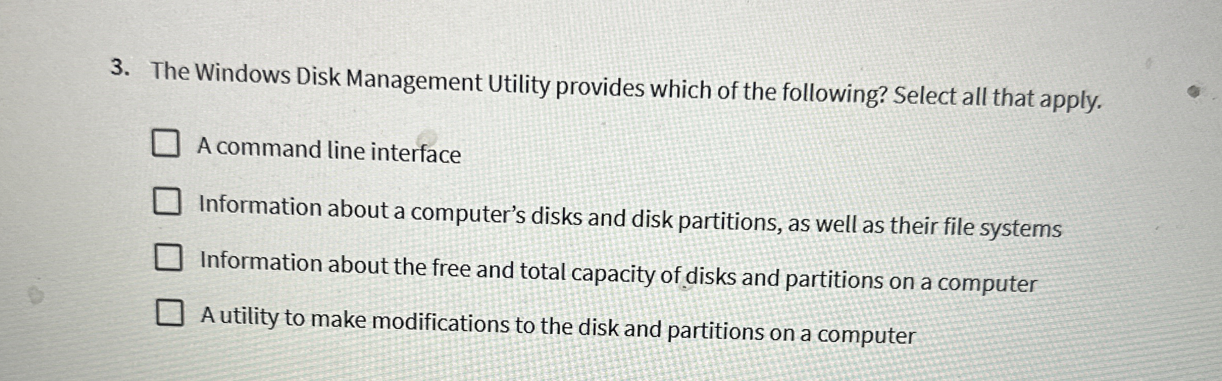 The Windows Disk Management Utility provides