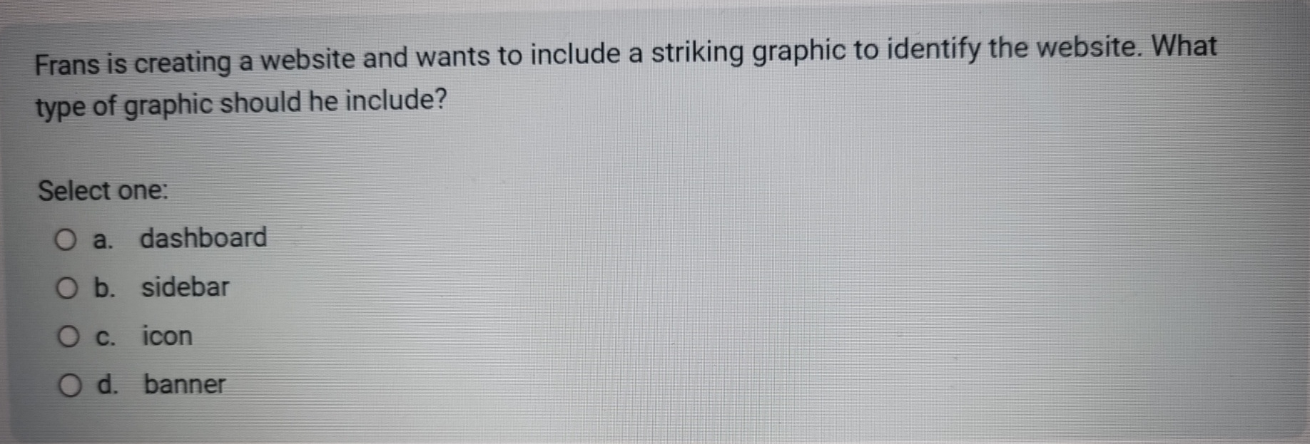 Frans is creating a website and wants to include