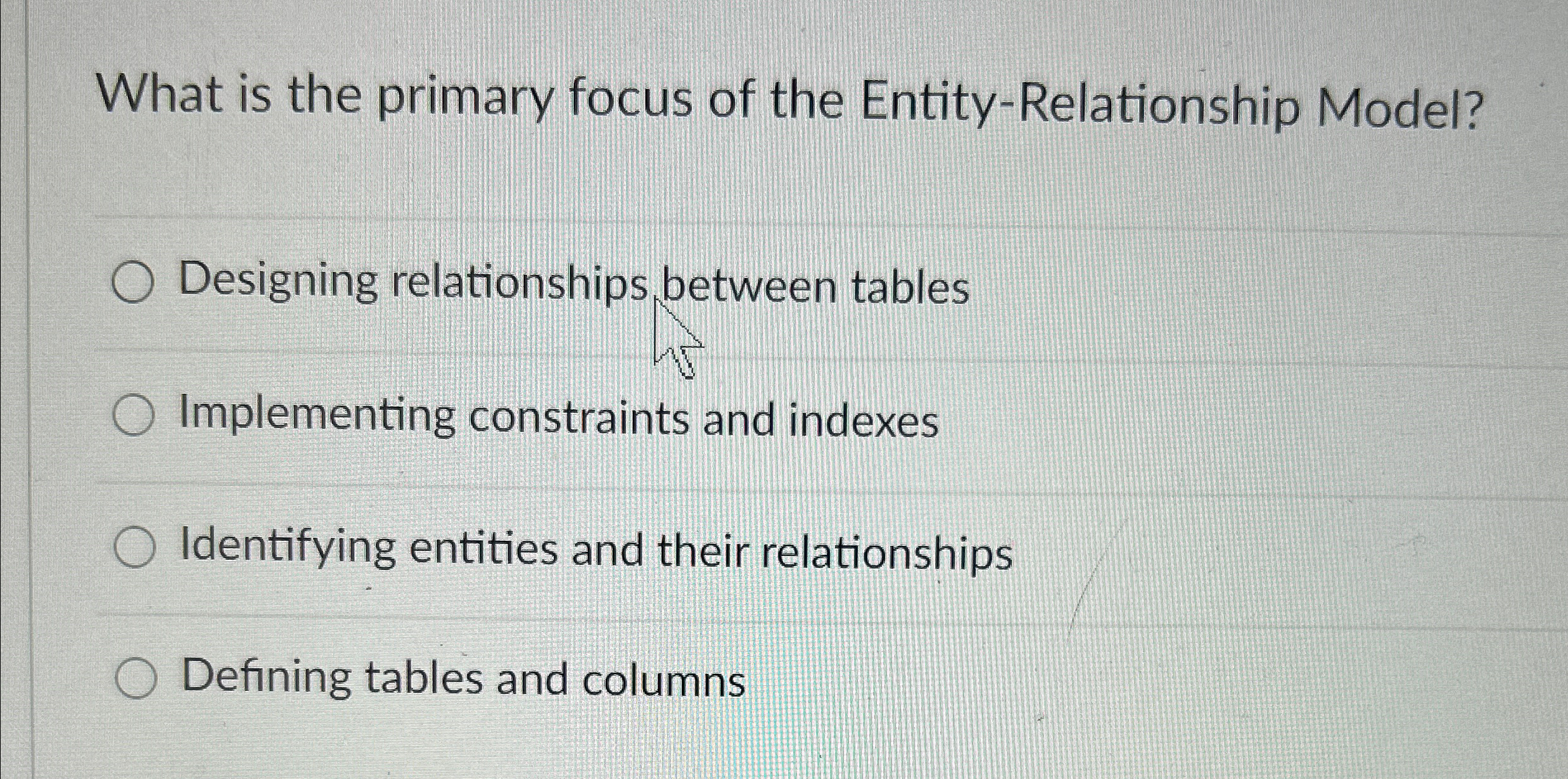 What is the primary focus of the Entity -